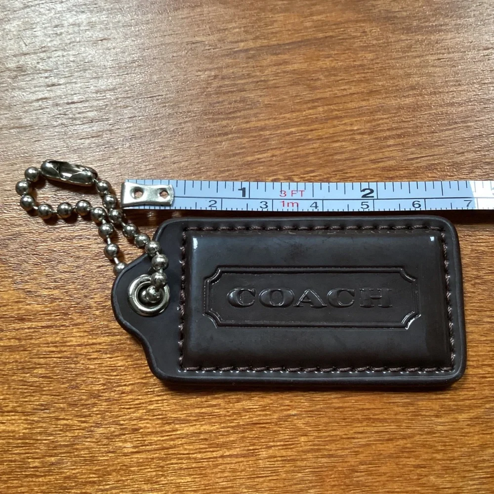 Coach Very Dark Brown Bag Tag/Hang Tag